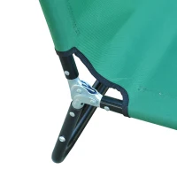 Outsunny Foldable Sun Lounger with 5-Position Adjustable Backrest, Outdoor Portable Recliner Chaise Lounge Chair, Green(m-12)