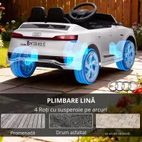 AIYAPLAY Mașină Electrică pentru Copii, 12V Audi Q8, 3-5 km/h, Telecomandă, Faruri, Muzică, Alb(m-4)