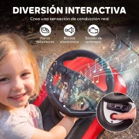 AIYAPLAY Correpasillos para Bebés de 18-36 Meses Licencia de Porsche con 2 Faros Bocina Sonido de Arranque 63x28,5x38 cm Rojo(m-5)