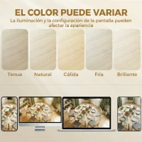 HOMCOM Mesa de Cocina Plegable Redonda para 2-6 Personas con Ala Abatible Marco de Acero Doble X Ø110x76 cm Natural(m-7)