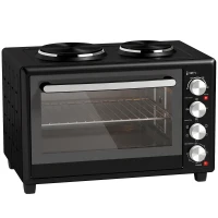 HOMCOM 36L cuptor mini cu 2 plite, cuptor electric de masă cu ventilare, 90–230 °C(m-1)