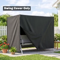 Outsunny 220 x 125cm Three-Seater Swing Chair Protective Cover - Black(m-8)