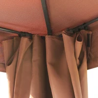 Outsunny 3 x 4m Garden Gazebo, Double Roof Marquee Canopy Shelter with Sidewalls, Solid Steel Frame for Garden, Lawn, Backyard and Deck(m-6)