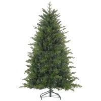 HOMCOM Kunstkerstboom 180 cm met 1821 vlamvertragende takpunten, inklapbare metalen standaard(m-10)