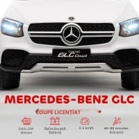 AIYAPLAY Mașină electrică pentru copii, vehicul electric 12V, telecomandă 2,4G, 3 viteze, pornire lentă, 105x68x50cm, alb(m-6)