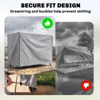 Outsunny 205 x 124cm Three-Seater Swing Chair Protective Cover Grey(m-6)