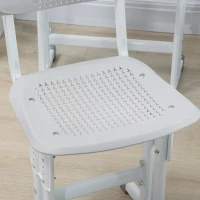 HOMCOM Banco Scuola con Sedia ad Altezza Regolabile e Luce per Bambini 6-12 Anni, Acciaio e MDF, Grigio(m-8)