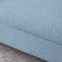 HOMCOM Fotoliu pentru Copii din Material Textil pentru Cameretta cu Capitonaj, Max. 65 kg, 49x45x44 cm, Albastru(m-8)