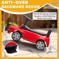 AIYAPLAY Official Mercedes-Benz Ride On Car, Foot to Floor Sliding Walker with Horn, Engine Sounds and Under-Seat Storage, Red(m-5)