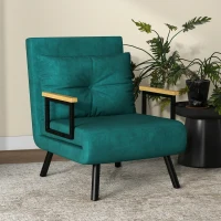 HOMCOM Relaxsessel im Skandidesign, Liegesessel, Lesesessel. ink. Kissen mit Knopfhefung, Schwarz + Natur(m-7)