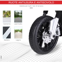 HOMCOM Moto Elettrica per Bambini da 6V con Rotelle, Fari e Musica, in PP e Metallo, 105x52.3x62.3 cm, Rosso(m-6)