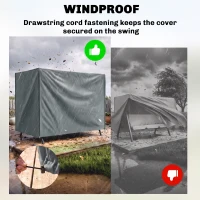 Outsunny 220 x 125cm Three-Seater Swing Chair Protective Cover - Grey(m-6)