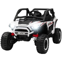 AIYAPLAY 2 Seater 24V 7AH Ride on Truck, Battery Powered Electric Ride On Car w/ Remote, Suspension, 3 Speeds, White(m-1)