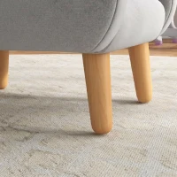 ZONEKIZ Fotoliu pentru Copii până la 3 Ani cu Brațe cu Model de Nor din Material Textil, 46x51x55cm, Gri(m-9)