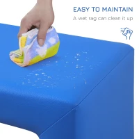 HOMCOM 2 In 1 Toddler Sofa Chair,  48 x 44 x 41 cm, for Game Relax Playroom, Blue(m-4)