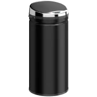 HOMCOM 42L Automatic Motion Sensor Rubbish Bin with Fingerprint Resistant, Stainless Steel, Black(m-1)