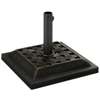 Outsunny Zonneschermvoet 9 kg schermvoet zonneschermstandaard 38/ 48 mm hars brons(m-14)