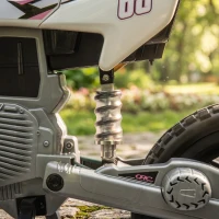 AIYAPLAY Moto elétrica infantil moto cross para crianças de 3 a 6 anos 2 motores 12V velocidade 5 km/h 109,5x60x72,5cm rosa(m-4)