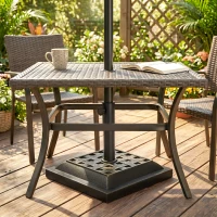 Outsunny Zonneschermvoet 9 kg schermvoet zonneschermstandaard 38/ 48 mm hars brons(m-9)