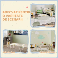 AIYAPLAY Set Mobilier Cameră Copii cu Masă și 2 Scaune pentru Copii de 3-8 Ani cu Model Animale, Verde(m-8)