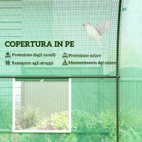 Outsunny Serra da Giardino Telaio in Acciaio e 4 Finestre in PE 2.5x2x2m, Verde(m-4)