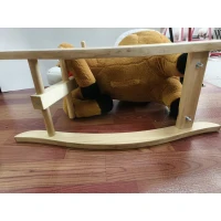 AIYAPLAY Caballo balancín para niños 18 meses+ con relincho realista y estructura de madera maciza, Marrón(m-4)