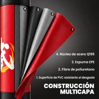 SPORTNOW Saco de Boxeo de Pie para Adultos 156 cm con 12 Ventosas Absorción de Impactos para Kickboxing MMA Muay Thai Rojo(m-6)
