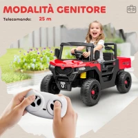 AIYAPLAY Macchina Elettrica Bambini 12V con Telecomando, Sospensioni, Bagagliaio e Musica, Età 3-8 Anni, Rosso(m-5)