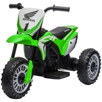 HOMCOM 6V Kids Motorbike, Three-Wheel Kids Electric Bike with Horn, Startup Sound for Ages 18-36 Months - Green(m-11)