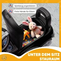 AIYAPLAY Mercedes-Benz C-Klasse loopauto met claxon, motorgeluiden en opbergruimte, voor kinderen van 18-36 maanden, zwart(m-7)