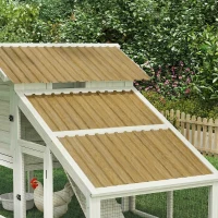Outsunny Lot de 12 Panneaux en Acier Galvanisé Résistant aux Intempéries, Bois Naturel, Dim. d'un Panneau 129L x 45l cm(m-8)