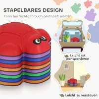 AIYAPLAY 9-delige Set Balansstenen in Schildpadvorm, 3-8 Jaar, Kunststof, Kleurrijk(m-5)