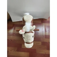 AIYAPLAY Ride on Horse Pedal Ride On Walking Horse Toy Rotatable Head Neighing Sound, Light Brown(m-2)