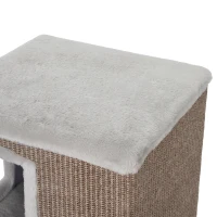 PawHut 3-laagse krabton voor binnen met kraboppervlak rondom en 2 kattenholtes(m-10)
