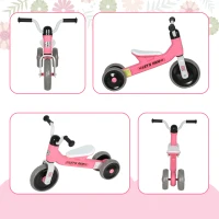 AIYAPLAY Bicicleta sin Pedales para Niños de 12 a 36 Meses con Ruedas Silenciosas y Manillares con Giro Limitado a 60°, Rosa(m-9)