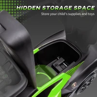 AIYAPLAY Kids 2-In-1 Lamborghini Ride-On and Stroller, with Horn - Green(m-6)
