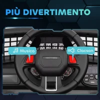 AIYAPLAY Macchina per Bambini Elettrica Fuoristrada 12V con Doppio Motore, Età 3-6 Anni, Telecomando e Luci, Bianco(m-6)