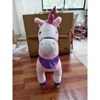 AIYAPLAY Ride on Horse Pedal Ride On Walking Horse Toy Rotatable Head Neighing Sound, Pink(m-4)