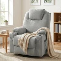 HOMCOM Power Lift Recliner Chair with Pocket Spring, Electric Lift Chair with Wide Backrest, Light Grey(m-10)