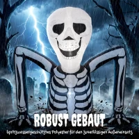 Outsunny Opblaasbaar halloween-skelet, kruipt uit de grond, met ledverlichting, griezeldecoratie voor binnen en buiten(m-6)