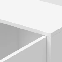 HOMCOM Kast voor boven de wasmachine, hoge badkamerkast met 2 deuren en open vak, 66 x 24 x 191 cm, wit(m-12)