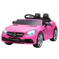 AIYAPLAY Macchina Elettrica per Bambini 3-6 Anni con Luci LED, Effetti Sonori e Telecomando, 107x62.5x44 cm, Rosa(m-11)