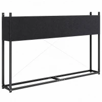 Outsunny Brandhoutrek 202 x 25 x 113 cm met 600D Oxford-hoes, stalen frame, tot 500 kg, zwart(m-1)