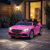 AIYAPLAY Macchina Elettrica per Bambini 3-6 Anni con Luci LED, Effetti Sonori e Telecomando, 107x62.5x44 cm, Rosa(m-9)