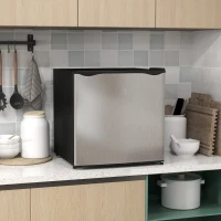 HOMCOM 35L Mini Freezer, -24℃ to -14℃ Temperature - Silver Tone(m-10)