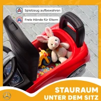 AIYAPLAY Mercedes-Benz C-Klasse loopauto met claxon, motorgeluiden en opbergruimte, 18-36 maanden, rood(m-7)