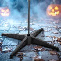 HOMCOM Geanimeerd pop-up pompoen-skelet, 173 cm, griezelige Halloween-decoratie met licht, geluid- en aanraakactivatie(m-12)