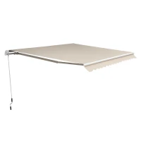 Outsunny Luifel aluminium luifel aluminium knikarmluifel 4,5 x 3 m zonwering balkon beige(m-8)