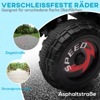 HOMCOM Elektrische Kinderquad, 2,5 km/u, Vooruit- & Achteruit, voor 18-36 Maanden, Wit(m-6)