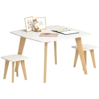 AIYAPLAY Ensemble 1 table et 2 chaises pour enfants, meuble polyvalent pour chambre, salle de jeux, 3-8 ans(m-11)